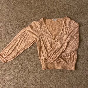 American Eagle Yellow Flowered Shirt